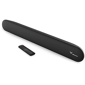 TV Soundbar with Built-In Subwoofer Surround Sound, 28 Inches 60W Wireless 5.0 Bluetooth Device Streaming, LARGE Remote Control, Wall Mountable