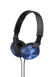 Sony NW-E394 Walkman MP3 Player with FM Radio, 8 GB (Blue) and Sony MDRZX310L.AE Foldable Headphones (Metallic Blue)