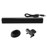 Wired Sound Bar for TV, PC Computer Surround Speakers with Subwoofer, Portable USB Mini Soundbar Home Theater Stereo Loudspeaker with Base and Bracket
