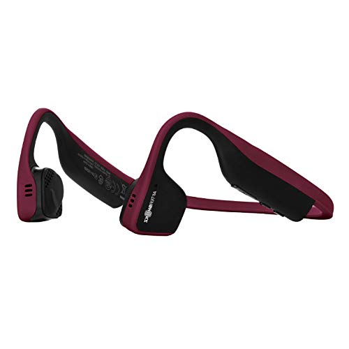 AfterShokz Trekz Titanium Wireless Bone Conduction Headphones Bluetooth Sweatproof Earphones with Mic for Sports, Canyon Red