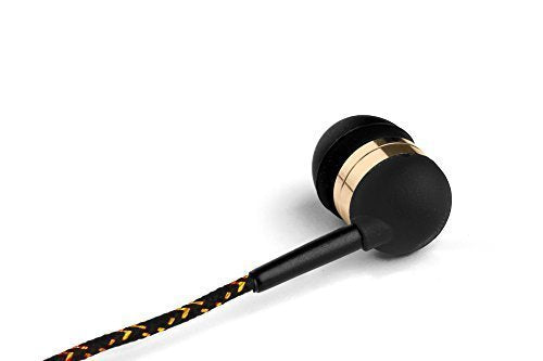 tweedz-black-gold-earbuds-with-microphone-and-controls-durable-tangle-free-travel-headphones-with-long-braided-fabric-wrapped-cords-and-noise-isolating-ear-buds image no. 1 buy in Dubai from Astronom at best price shipping worldwide by Tweedz Braided Headphones
