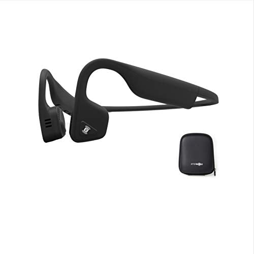 AfterShokz Trekz Titanium Open-Ear Wireless Bone Conduction Sports Running Headphones with Portable Storage Case, Black