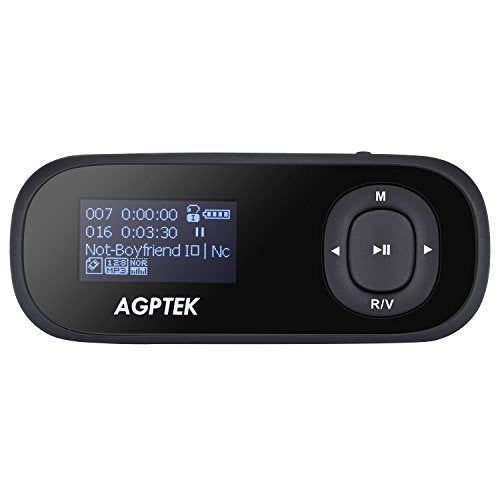 agptek-e02-8gb-portable-clip-mp3-music-player-with-1-0-inch-oled-hd-screen-for-jogging-running-gymsupports-up-to-32gb-black image no. 1 buy in Dubai from Astronom at best price shipping worldwide by AGPTEK