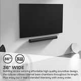 AZATOM Studio Eclipse Soundbar 2.1 with built-in Subwoofer, Surround Sound, 180W Stream Wireless Bluetooth 5.0, Large Remote Control,Optical Cable included (36inch)