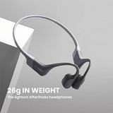 AfterShokz Aeropex Sport Running Headphones, Wireless Bone Conduction Bluetooth Earphones with Mic, IP67 Waterproof for Cycling, Workout (Lunar Grey)