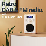 Majority Barton II Retro DAB/DAB+ Digital FM Upright Radio/Alarm Clock/Wood Effect Finish/Mains Powered (Oak)