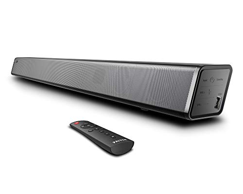 Soundbar, Paiyda Sound Bar for TV, 120 dB Bluetooth Soundbars with Built-in Subwoofer, Wall Mounted Home Theater, Music/Moive/News Modes, Strong Bass, Remote, Optical/AUX/Coaxial/USB Connection