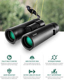 Eyeskey Bird Watching Binoculars for Adults Compact | Waterproof Fog Proof Binoculars for Outdoor Games Hunting | Clear Low-Light Vision | Wide Field of View | Professional Sports Optics (Black-8X42)