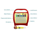 HamiltonBuhl Juke24 Portable Digital Jukebox with CD Player and Karaoke Function - Red/Yellow