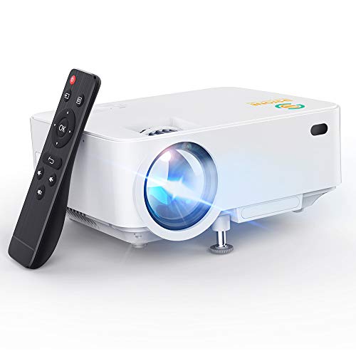 3Stone Upgraded Mini Portable LCD Video Projector with 1080P Supported and Built-in Speakers, Multimedia Home Theater Small Projector Compatible with HDMI, USB, AV, DVD, VGA, Laptop