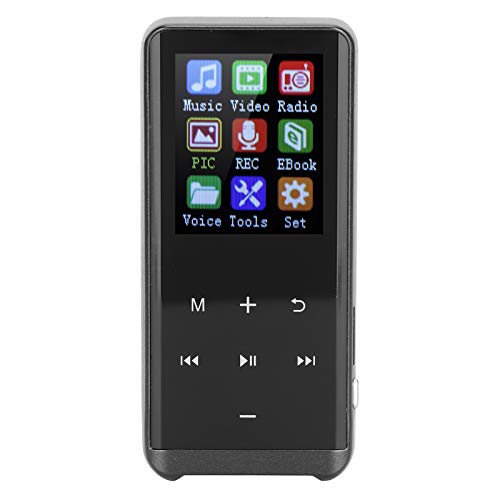Lazmin112 MP4 Player, Portable Color Touch Screen HiFi MP4 Player with Earphone, Support FM Audio, Sound Recorder, Music Player, E-Book