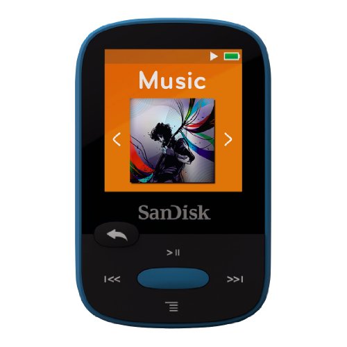 sandisk-clip-sport-8gb-mp3-player-blue-with-lcd-screen-and-microsdhc-card-slot-sdmx24-008g-g46b image no. 1 buy in Dubai from Astronom at best price shipping worldwide by SanDisk
