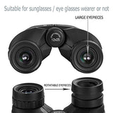 OMZER 12x25 Compact Binoculars With Small Size High Power BAK4 Prism Waterproof Lightweight Binocular Easy to Focus for Adults Kids Hunting Hiking, Camping, birdwatching, Stargazing