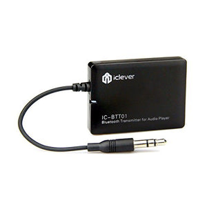 bluetooth-transmitter-iclever-wireless-portable-transmitter-connected-to-3-5mm-audio-devices-paired-with-bluetooth-receiver-tv-ears-bluetooth-dongle-a2dp-stereo-music-streaming-black image no. 1 buy in Dubai from Astronom at best price shipping worldwide by iClever