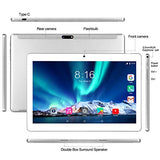 Tablet Android 10.0 - TOSCIDO Tablets 10 Inch 4 GB/RAM, 64 GB/ROM Tablet PC Octa Core, Dual SIM, WiFi Support Bluetooth Keyboard | Mouse | Tablet Cover and More Included - Silver
