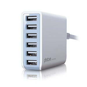 photive-60-watt-6-port-usb-rapid-desktop-charging-station-smart-usb-wall-charger-with-auto-detect-technology image no. 1 buy in Dubai from Astronom at best price shipping worldwide by Photive