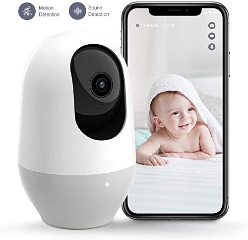 Baby Monitor,WiFi Camera,Nooie 1080P FHD indoor Wireless IP Camera Home Security Pet Monitor Motion Tracking Super IR Night Vision Two-Way Audio Motion and Sound Detection,Compatible with Alexa