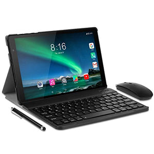 Tablet 10 inch Octa Core -TOSCIDO Android 10.0,1920x1200 HD IPS,4GB RAM,64GB ROM,13M & 5M Camera,5G Wi-Fi,Bluetooth 5.0,GPS,Type-C,Include Bluetooth Keyboard,Mouse,Tablet Case and More (Black)