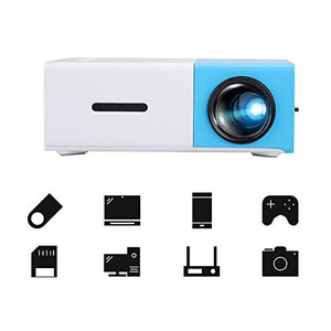 Bewinner Mini Projector 1080P, YG300 Portable Home HD Projector for Party HDMI/USB AV/Audio LED Video Projector for Home Theater 20-80 inch 1920 * 1080 Resolution