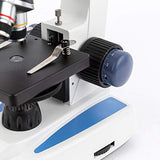 AmScope - 40X-1000X Student Monocular Compound Microscope w/ 360-Degree Rotating Head + Digital USB Microscope Camera - M158C-E