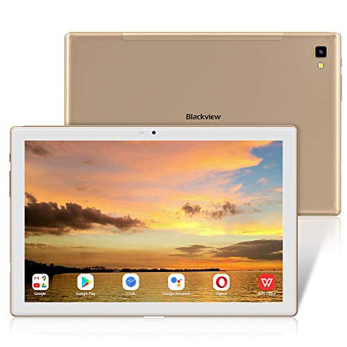 10.1 Inch Android Tablets,Blackview TAB 8E Tablet,13MP Rear Camera,1200 * 1920 FHD+ IPS Displsy,Octa-core Processor,6580mAh Battery,Android 10 Tablets,3GB ROM+32GB RAM,Bluetooth,Wifi,Face ID,OTG-Gold