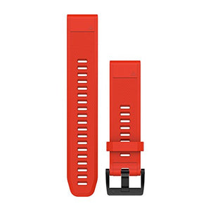 Garmin QuickFit 22 Silicone Band, Flame Red