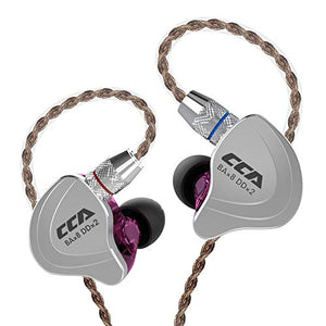 CCA C10 Better in Ear Headphones/Earphones Design HiFi five Drivers Hybrid (4 Balanced Armature + 1 Dynamic) in-Ear Monitors with Detachable Cable 2pin 0.75mm Gold Plated,
