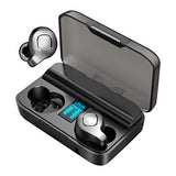 MAGATEK ANC Wireless Bluetooth Earbuds, TWS Active Noise Cancelling Headphones with True Wireless,in-Ear Earphones with Digital Charging Case for Running/Driving/Companion Etc. (black)