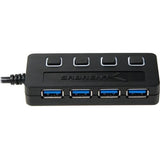 Sabrent 4-Port USB 3.0 Hub with Individual Power Switches and LEDs (HB-UM43)