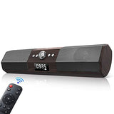 Foxnovo Soundbar with Built-In Subwoofer: 2.1 Channel Surround Sound System for TV Wired & Wireless Bluetooth Sound Bar with Remote Control AUX/USB/DC Connection