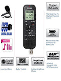 SONY ICD-PX370M (PX370+M) 4GB Digital Voice Recorder, With Built in sliding USB for PC Connection- Built in Speaker and Extended battery life.Includes High Quality Lavalier Tie Microphone (Mono)