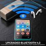 TIMMKOO MP3 Player with Bluetooth, 4.0" Full TouchScreen Mp4 Mp3 Player with Speaker, 8GB Portable HiFi Sound Mp3 Music Player with FM Radio, Voice Recorder, E-book, Supports up to 128GB TF Card Blue
