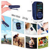 KLANTOP MP3 Player 8GB BluetoothDigital Clip Music Player with FM Radio Voice Record Function Special Design for Sport and Music Lovers (Blue)