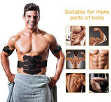 EGEYI EMS Muscle Stimulator, Abs Trainer Abdominal Muscle Toner Electronic Toning Belts Workout Home Fitness Device 10 Replacement Gel Pads for Abdomen Arm Leg Men And Women
