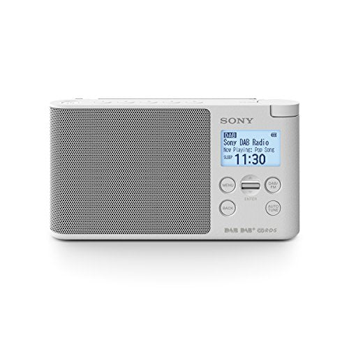 Sony LCDDisplay Portable Digital Radio Alarm Clock, Dab, Dab +/Fm Rds, Timer Alarm, AC Power Supply Adapter and/or Battery Powered, 25 Hours Battery Life)