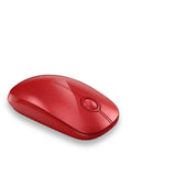 Jelly Comb 2.4G Slim Wireless Mouse with Nano Receiver, Less Noise, Portable Mobile Optical Mice for Notebook, PC, Laptop, Computer, MacBook MS001 (Pure Red)