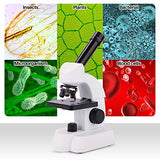 Microscope for Kids Beginners Children Student, 40X-800X Powerful Microscope with Prepared Slides Phone Adapter LED Illumination