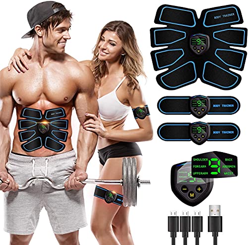 ABS Trainer Muscle Stimulator,Muscle Stimulator,Home Gym Belt,Abs Stimulator Workout Equipment For Men & Women,Six Pack Abs Pad Muscle Training