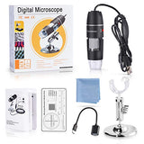 DigiHero USB Microscope,1000x Zoom 1080p Digital Mini Microscope Camera with OTG Adapter and Adjustable Stand, Compatible for Android,Mac,Window,Linux