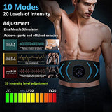 Yonars Abs Trainer Muscle Stimulator, 10 Modes 20 Lntensity Levels Stimulator Abdominal EMS Belt Sets, Home Gym Fitness Device with LED Display for Abdomen Arm Leg