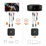 TaoTronics Bluetooth 5.0 Transmitter and Receiver, Digital Optical TOSLINK and 3.5mm Wireless Audio Adapter for TV/Home Stereo System - aptX Low Latency