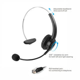 Call Center Telephone with Headset,Callany Corded Phone with Hands Free Headset,Automatically or manually Answering