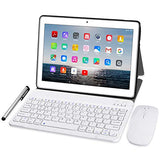 10 Inch Tablet, 4G LTE - TOSCIDO M863 Tablets, Android 10.0, Tablet PC 4 GB/RAM, 64 GB/ROM, Otca Core, Dual SIM, WiFi, Keyboard, Wireless Mouse, M863 Tablet Cover and More Included, Silver