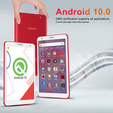 8 Inch Tablet Android 10.0, Quad Cord, 32GB ROM 3GB RAM 128GB Scalable, WIFI, Cameras, 1280*800 HD IPS Screen - DUODUOGO E8 Inch Tablet Pad GMS Google Certification (red)