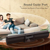Foxnovo Soundbar with Built-In Subwoofer: 2.1 Channel Surround Sound System for TV Wired & Wireless Bluetooth Sound Bar with Remote Control AUX/USB/DC Connection