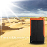Poweradd Apollo 7200mAh Solar Panel Charger Portable Charger Power Bank for iPhone 6 Plus 5S 5C 5 4S, Samsung Galaxy S6 S5 S4 S3 Note 4 3, LG G3, Nexus, HTC One M9, Sony, Nokia, Gopro, GPS and More