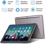 Tablet 10 Inch 4G LTE - TOSCIDO Octa Core Tablet Android 10.0,4GB / RAM, 64GB / ROM, Dual Sim, WiFi, Wireless Mouse | Bluetooth keyboard | Stylus | Cover for Tablet M863 and More Included (Gray)