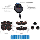 EMS Muscle Stimulator ABS Trainer 3 in 1 USB Rechargeable Stomach Toner with LCD Display AB Stimulators Wireless for Tummy Arms Leg for Men Women 10 Modes 20 Levels Portable Toning Belt