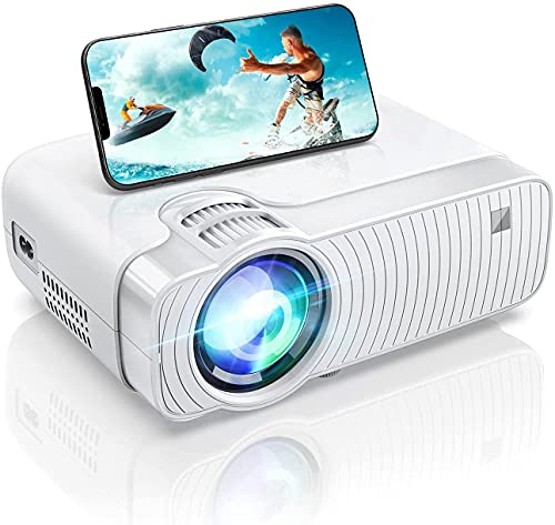 BOWMAKER TECH Mini WiFi Projector, Full HD 1080P Supported Garden Projector, 6000 Lumens Movie Projector for iPhone, Android, TV Stick, HDMI, PS5, Laptops