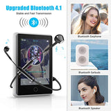 Timoom M6 MP3 Player 32GB Bluetooth 5.0 Full Touch 2.8" Screen MP4 HIFI Lossless Sound with Built-in Speaker FM radio/Voice recorder E-Book Headphones Supports TF up to 128GB